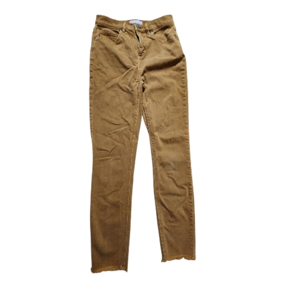 LOFT High Waist Skinny Crop Pants Dark Mustard, Size 25/0